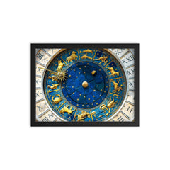 St Mark's Clocktower by Gian Paolo & Gian Carlo Ranieri framed print on a plain backdrop in size 12"x16".