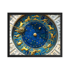 St Mark's Clocktower by Gian Paolo & Gian Carlo Ranieri framed print on a plain backdrop in size 16"x20".