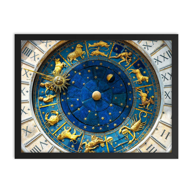 St Mark's Clocktower by Gian Paolo & Gian Carlo Ranieri framed print on a plain backdrop in size 18