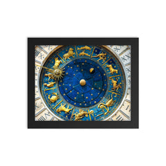 St Mark's Clocktower by Gian Paolo & Gian Carlo Ranieri framed print on a plain backdrop in size 8"x10".