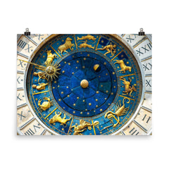 St Mark's Clocktower by Gian Paolo & Gian Carlo Ranieri poster on a plain backdrop in size 8"x10".