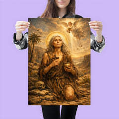 St Mary of Egypt in the wilderness poster 3