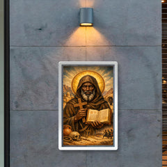 St Moses the Black desert icon poster 2
