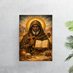St Moses the Black desert icon poster 7