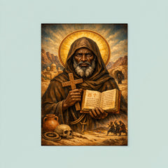 St Moses the Black desert icon poster 8