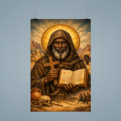 St Moses the Black desert icon poster 9