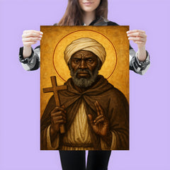 St Moses the Black icon portrait poster 3