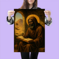 St Moses the Black in desert cell poster 3