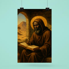 St Moses the Black in desert cell poster 6