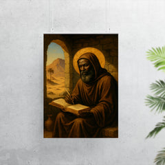 St Moses the Black in desert cell poster 7
