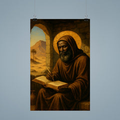 St Moses the Black in desert cell poster 9