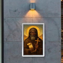 St Moses the Black in desert monastic robes poster 2