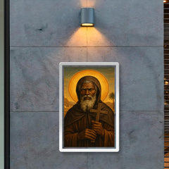 St Moses the Black with desert cross poster 2
