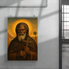 St Moses the Black with desert cross poster 4