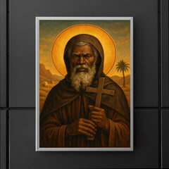 St Moses the Black with desert cross poster 5