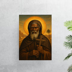 St Moses the Black with desert cross poster 7