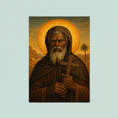 St Moses the Black with desert cross poster 8