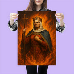 St Olga of Kiev among avenging flames poster 3