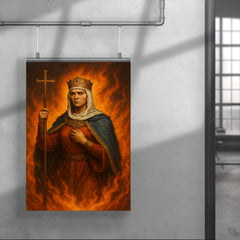 St Olga of Kiev among avenging flames poster 4