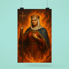St Olga of Kiev among avenging flames poster 6