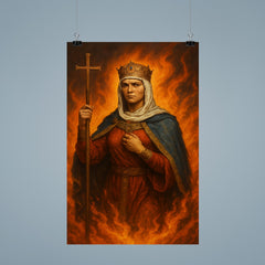 St Olga of Kiev among avenging flames poster 9
