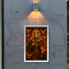 St Olga of Kyiv among burning doves poster 2