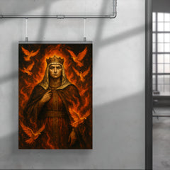 St Olga of Kyiv among burning doves poster 4