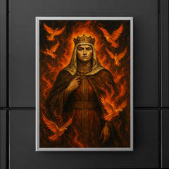 St Olga of Kyiv among burning doves poster 5