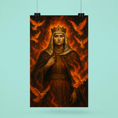 St Olga of Kyiv among burning doves poster 6