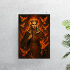St Olga of Kyiv among burning doves poster 7
