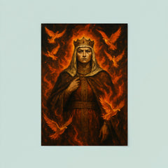 St Olga of Kyiv among burning doves poster 8