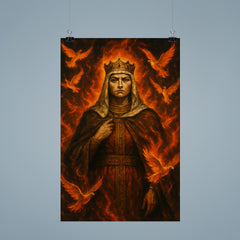 St Olga of Kyiv among burning doves poster 9