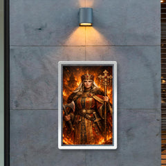 St Olga of Kyiv in firelit regalia poster 2