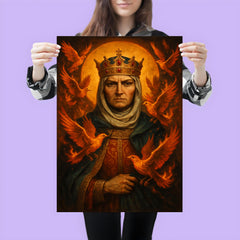 St Olga of Kyiv with burning birds poster 3