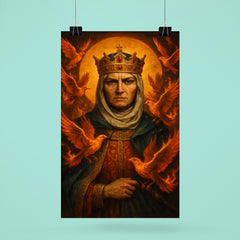 St Olga of Kyiv with burning birds poster 6
