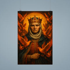 St Olga of Kyiv with burning birds poster 9