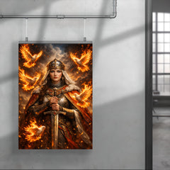 St Olga of Kyiv with burning doves poster 4