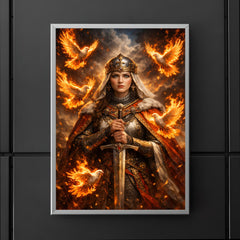 St Olga of Kyiv with burning doves poster 5