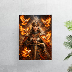 St Olga of Kyiv with burning doves poster 7