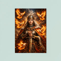 St Olga of Kyiv with burning doves poster 8