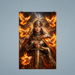St Olga of Kyiv with burning doves poster 9