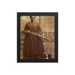 Stagecoach Mary Fields framed print on a plain backdrop in size 8"x10".