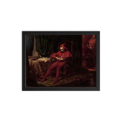 Stanczyk by Jan Matejko framed print on a plain backdrop in size 12"x16".