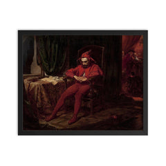 Stanczyk by Jan Matejko framed print on a plain backdrop in size 16"x20".