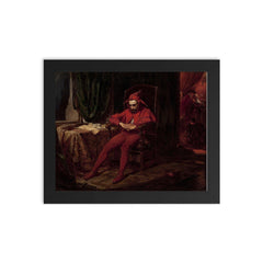 Stanczyk by Jan Matejko framed print on a plain backdrop in size 8"x10".