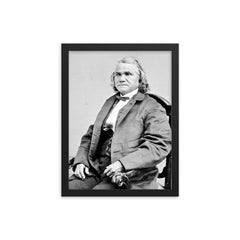 Stand Watie framed print on a plain backdrop in size 12"x16".