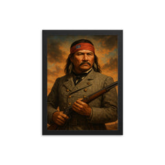 Stand Watie framed print on a plain backdrop in size 12"x16".