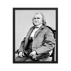 Stand Watie framed print on a plain backdrop in size 16"x20".