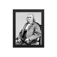 Stand Watie framed print on a plain backdrop in size 8"x10".