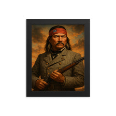 Stand Watie framed print on a plain backdrop in size 8"x10".